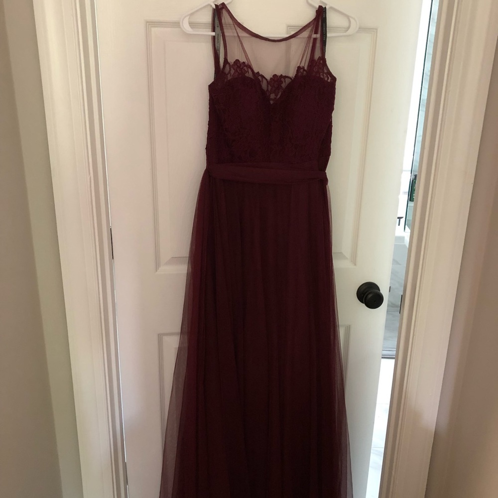 Bill Levkoff burgundy gown— maternity